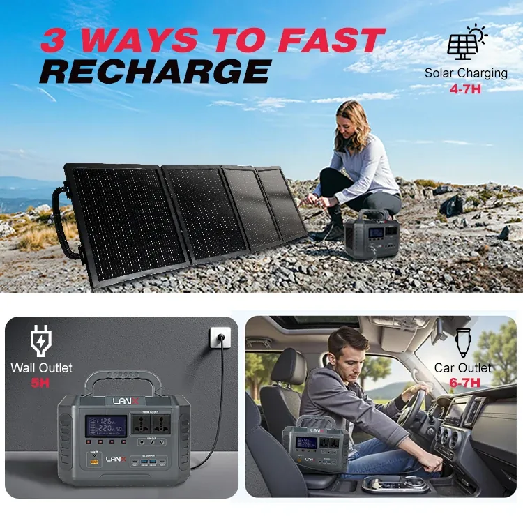 LANX LX-ABS09 Portable Solar Power Station, 600W or 1000W photo 4