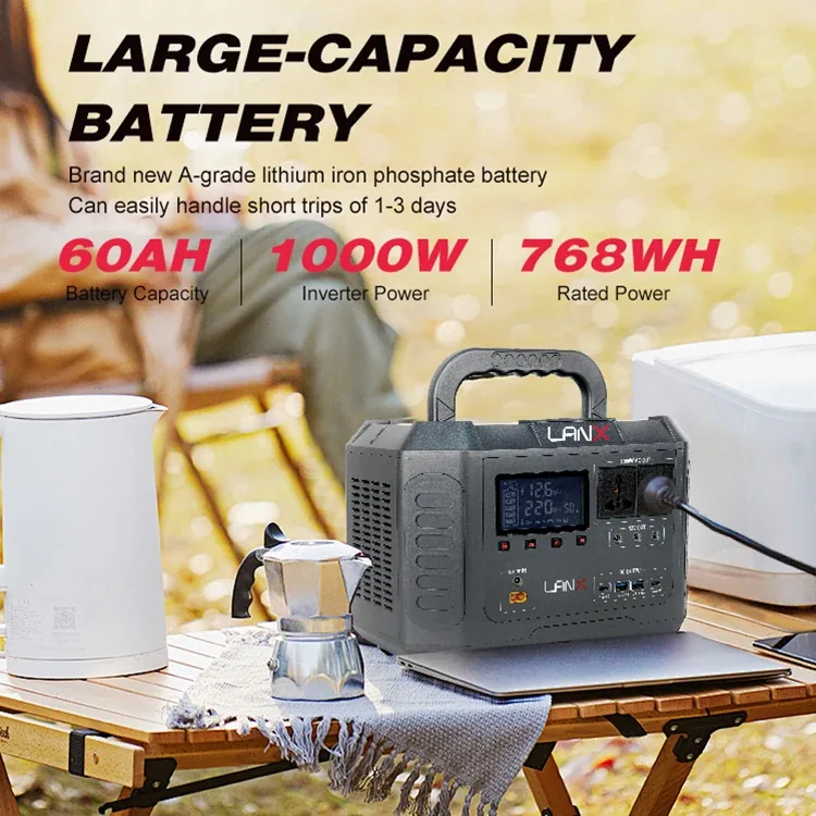 LANX LX-ABS09 Portable Solar Power Station, 600W or 1000W photo 6