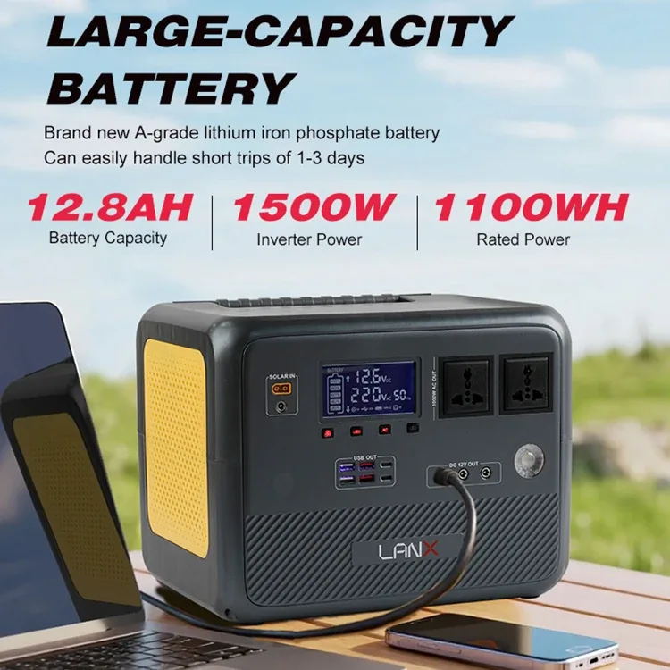 LANX LX-ABS11 Solar Power Station, LiFePO4, 300W to 1500W photo 3