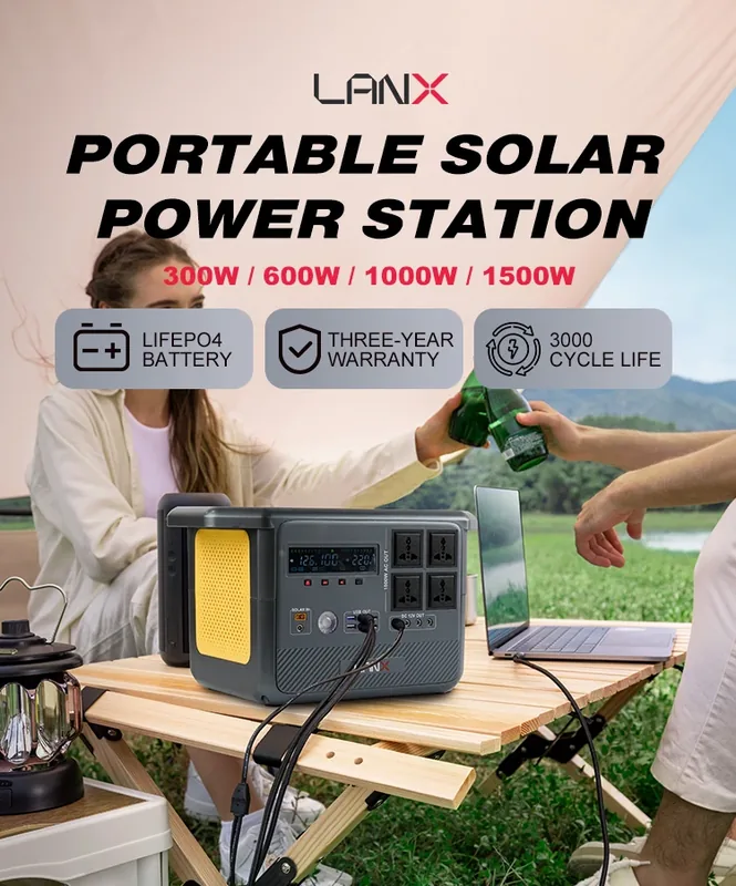 LANX LX-ABS12 Portable Solar Power Station, 300W to 1500W photo 6