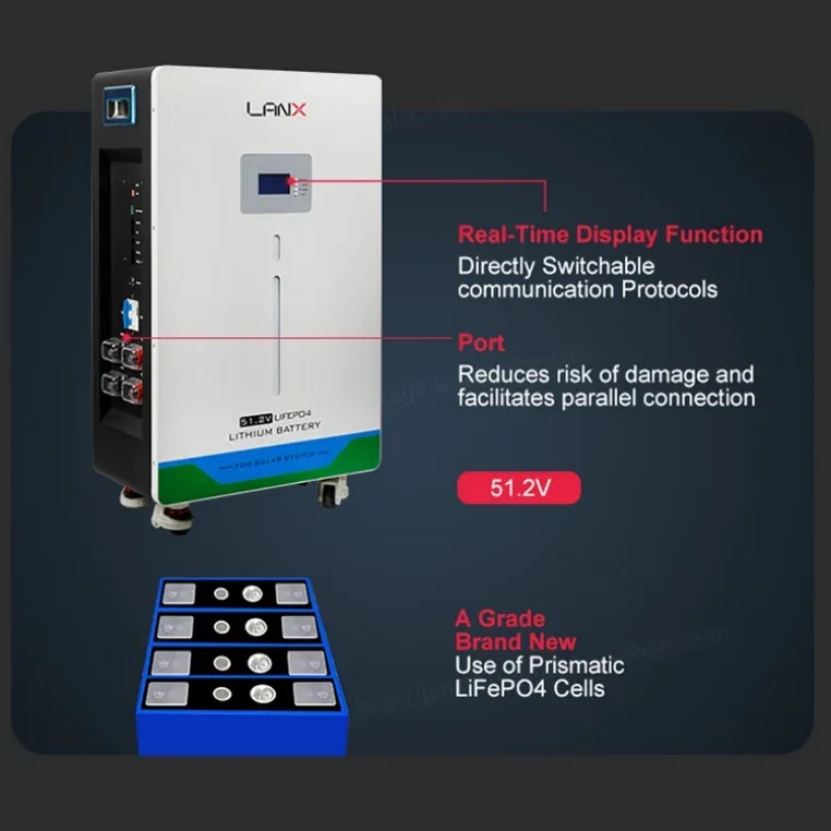 LANX LX-JTDC02 51.2V LiFePO4 Home Storage Battery, up to 330Ah photo 6