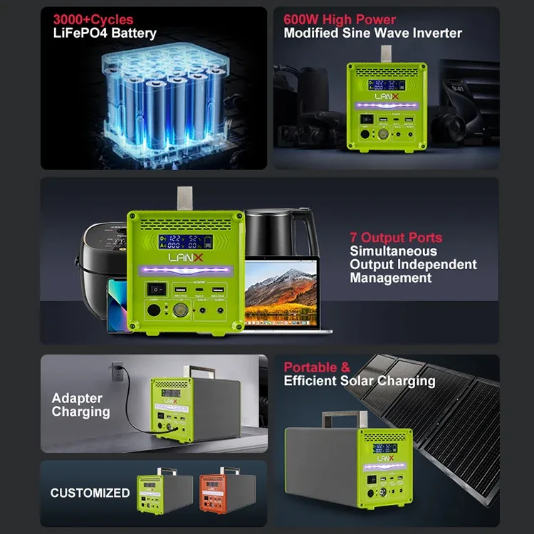 LANX LX-LC01 Portable Solar Power Station, 300W to 600W photo 2
