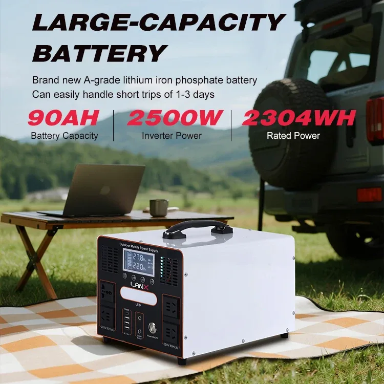 LANX LX-WJ04 Portable Solar Power Station, 200W to 2500W photo 2