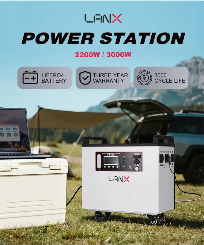 LANX LX-WJ07 Solar Power Station on Wheels, 2200W or 3000W photo 5