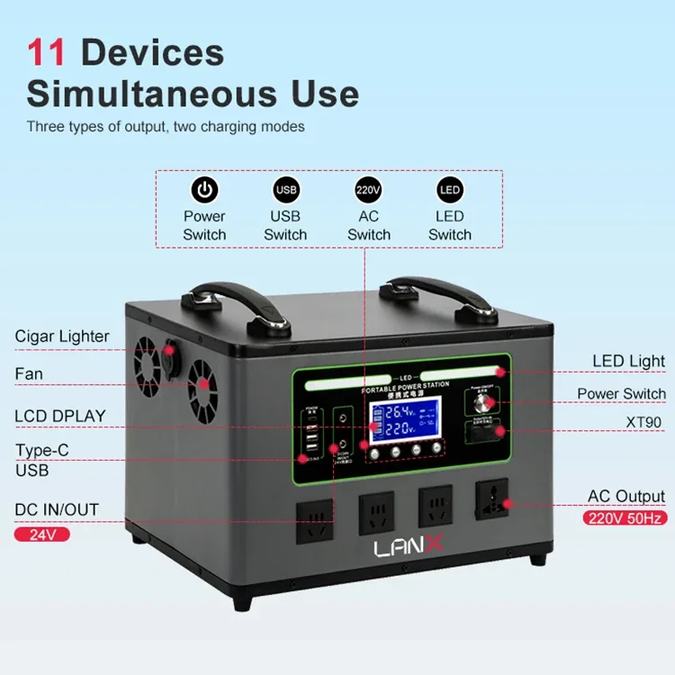 LANX LX-WJ08 Solar Power Station, LiFePO4, 2000W to 3000W photo 4