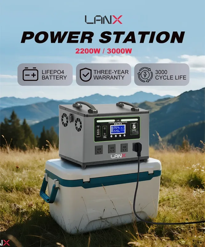 LANX LX-WJ08 Solar Power Station, LiFePO4, 2000W to 3000W photo 6