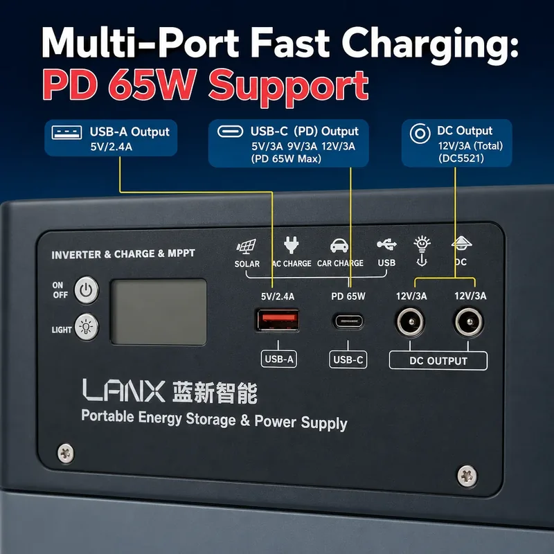 LANX LX-WJ12 Portable Power Station, 300W to 1000W photo 3