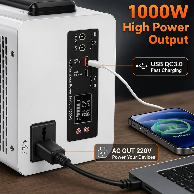 LANX LX-WJ13 Portable Solar Power Station, 300W to 1000W photo 2