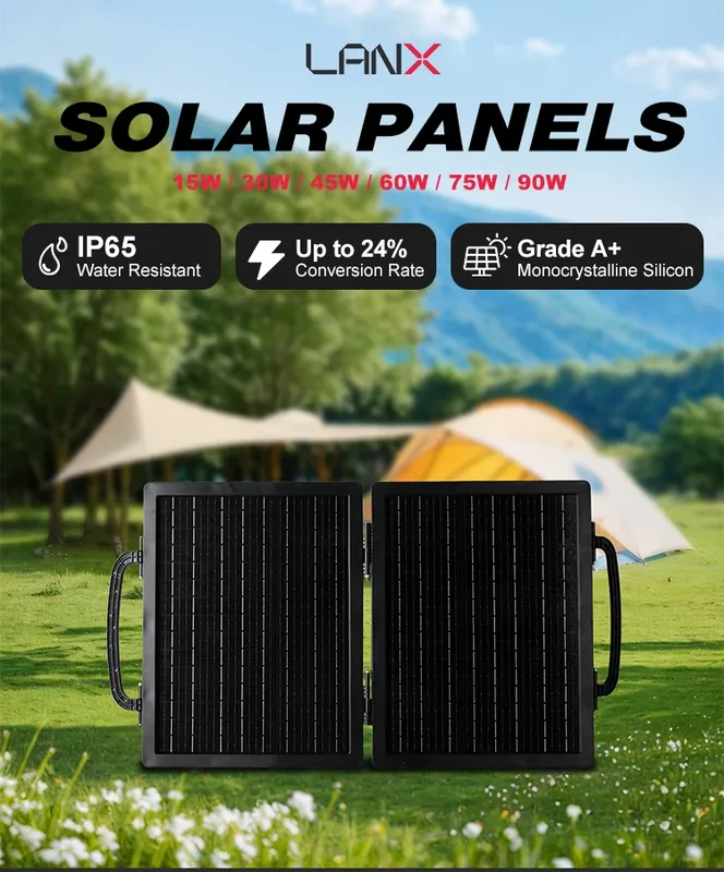 LANX LX-ZDB-KIT Foldable Portable Solar Panel, 10W to 300W photo 3