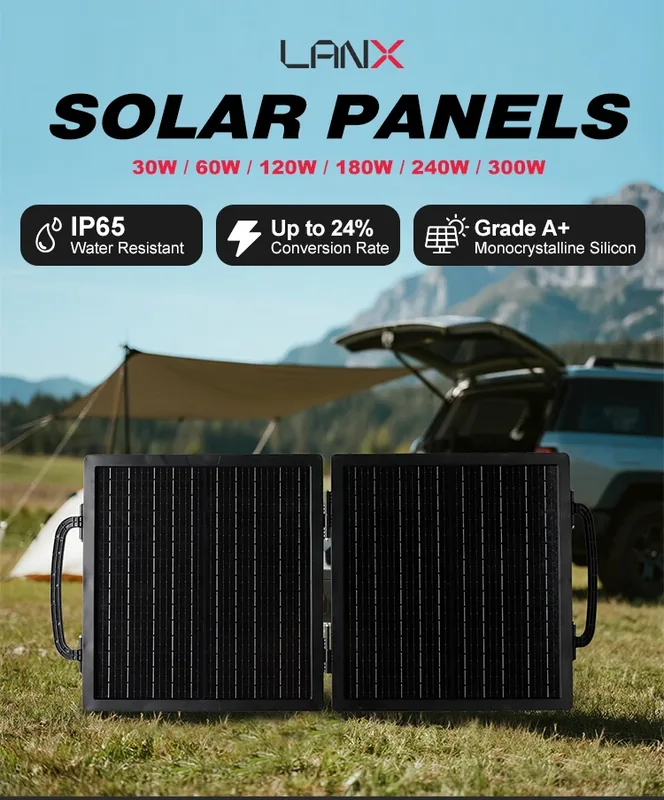 LANX LX-ZDB-KIT Foldable Portable Solar Panel, 10W to 300W photo 7