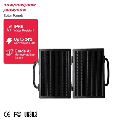 LANX LX-ZDB01 Foldable Solar Panel, 10W to 50W