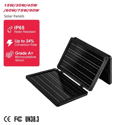 LANX LX-ZDB04 Foldable Portable Solar Panel, 15W to 90W